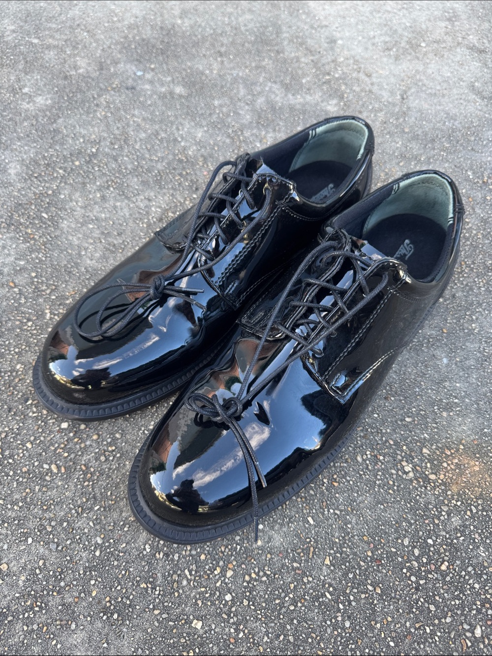 Thorogood Men's Black Patent Leather Derby Shoes Size 14
